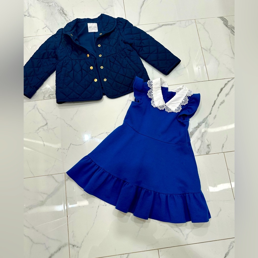 Janie and Jack toddler girl dress & jacket  size 2T